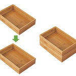 organisateur de tiroir bambou