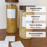 Étiquettes carrés - Garde-manger