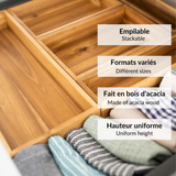 Organisateur de tiroir en acacia - Gaelle