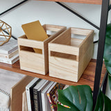 bac de rangement en bois recyclé