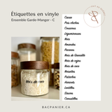 Étiquettes en vinyle - Garde-manger
