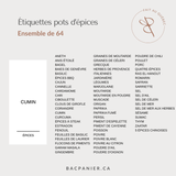 Rectangular spice labels - French only