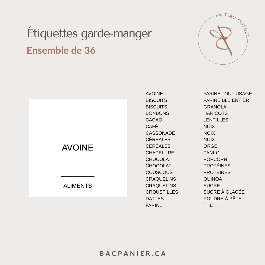 Square labels - Pantry - French only