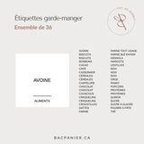 Square labels - Pantry - French only