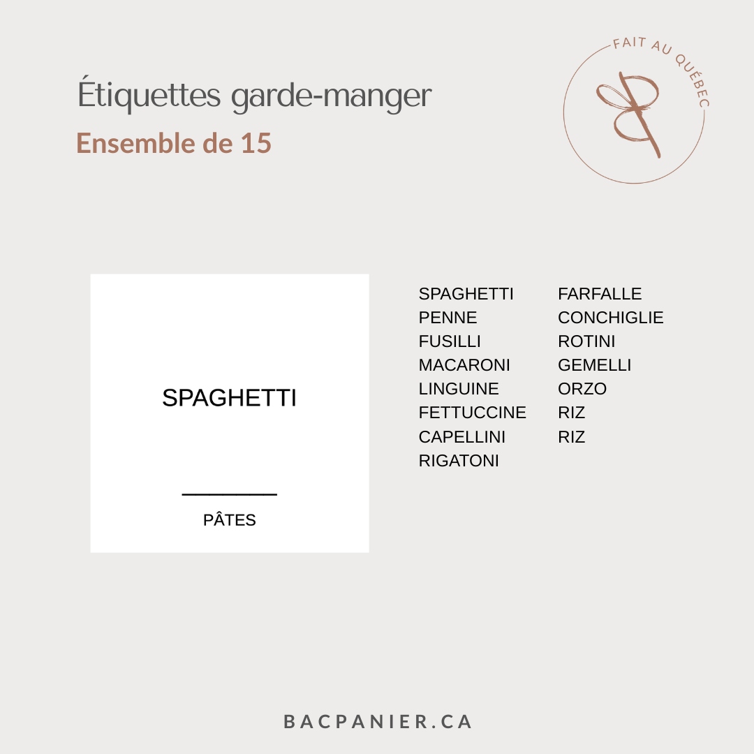 Square labels - Pantry - French only