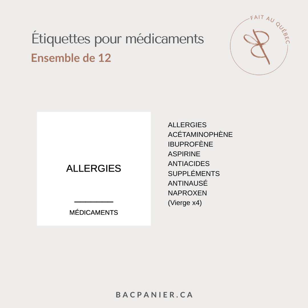 étiquettes medicaments francais