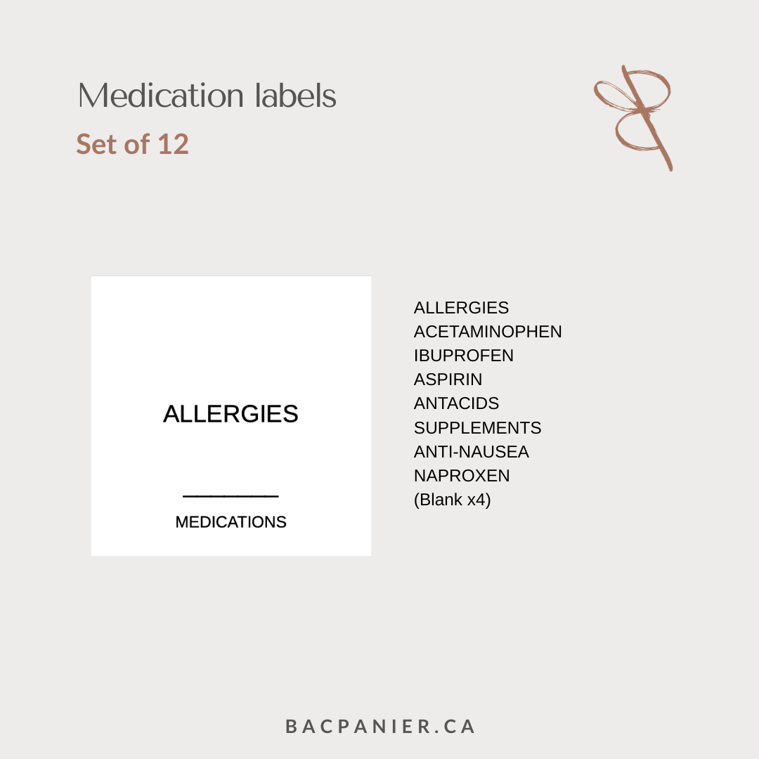 medications labels