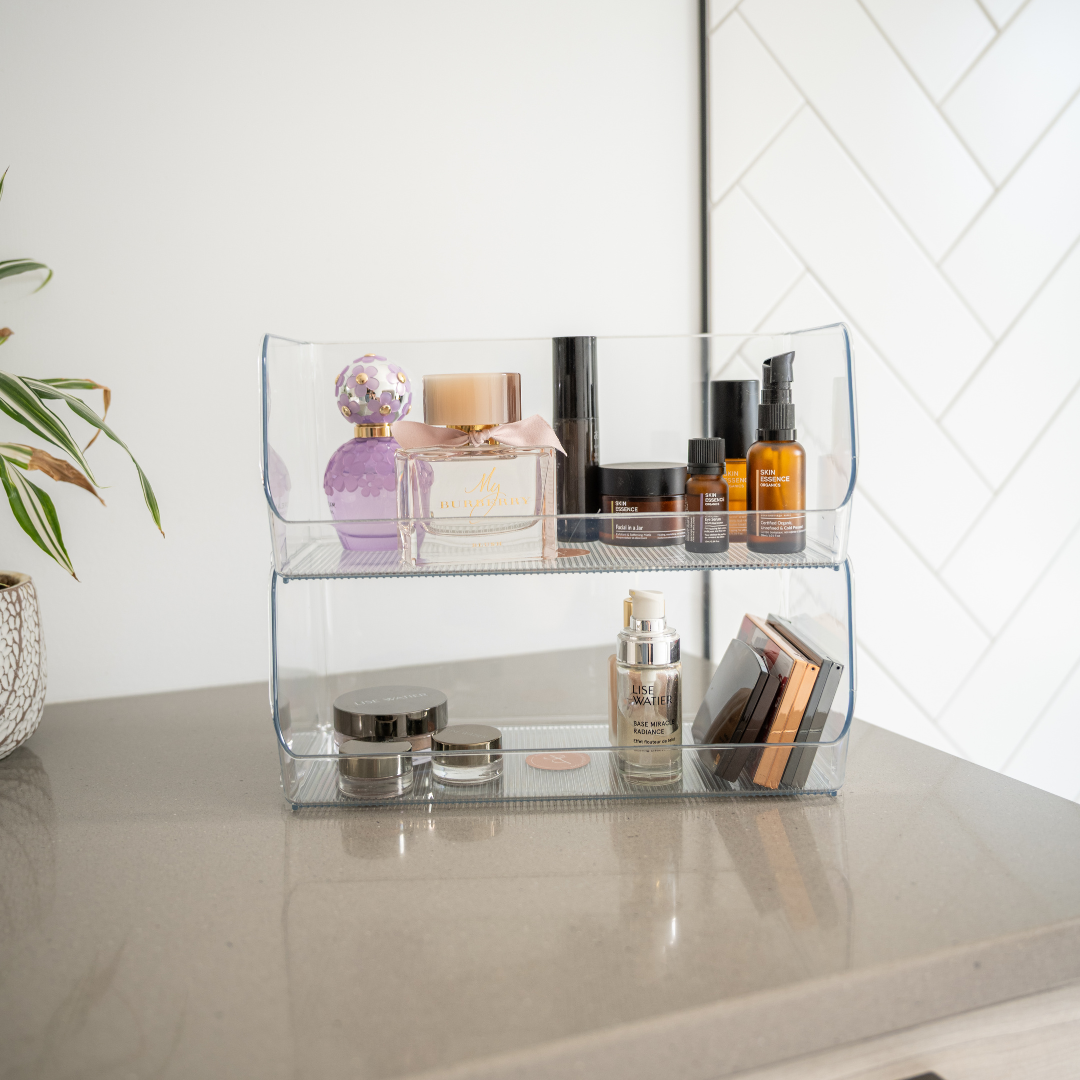 rangement cosmétique empilable