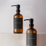 Lot de 6 étiquettes noires - Collection Hygiène