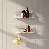 Clara adhesive shower trays - Set of 2 baskets