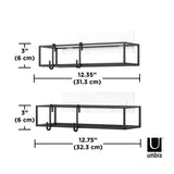 Clara adhesive shower trays - Set of 2 baskets